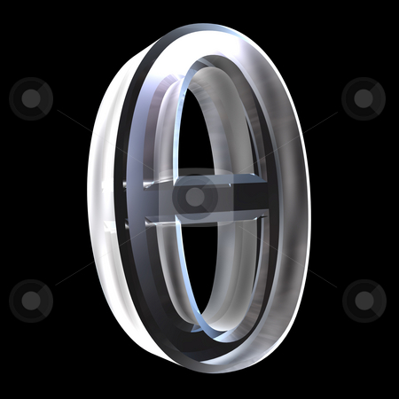 Theta symbol in glass (3d) Theta symbol in glass (3d) stock photo, Theta symbol in glass (3d made) by Fabrizio Zanier
