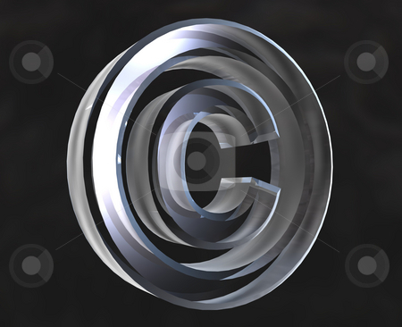 Copyright symbol in transparent glass (3d) Copyright symbol in transparent glass (3d) stock photo, Copyright symbol in transparent glass (3d made) by Fabrizio Zanier