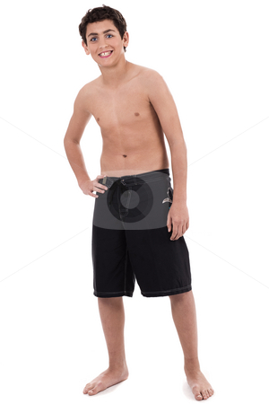To use this stock image in your creative project, please select the size you need over to the right and click the "Add to Cart" button.
Your downloaded image will come with the Cutcaster watermark removed so don’t worry about the watermark you see on this page. Handsome teenager with trousers only stock photo, Handsome teenager with trousers only on isoalted white background by Get4net