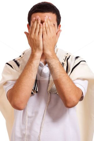 To use this stock image in your creative project, please select the size you need over to the right and click the "Add to Cart" button.
Your downloaded image will come with the Cutcaster watermark removed so don’t worry about the watermark you see on this page. Jewish man closing face with his hands while praying stock photo, Portrait of jewish man closing face with his hands while praying on a white isolated background by Get4net