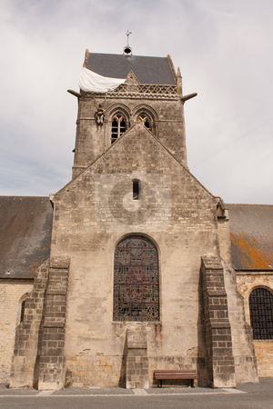 To use this stock image in your creative project, please select the size you need over to the right and click the "Add to Cart" button.
Your downloaded image will come with the Cutcaster watermark removed so don’t worry about the watermark you see on this page. Church stock photo, The church of saint mere eglise by Koen Adriaenssen