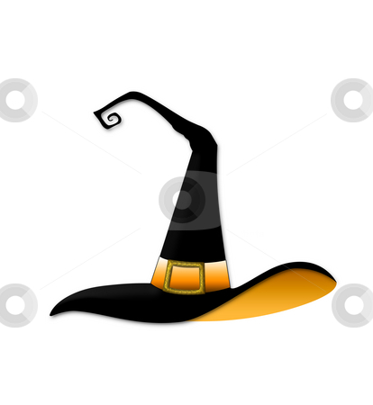 Witch Hat Witch Hat stock photo, Whimsical illustration of a Halloween witch hat by Leslie Murray