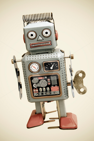 To use this stock image in your creative project, please select the size you need over to the right and click the "Add to Cart" button.
Your downloaded image will come with the Cutcaster watermark removed so don’t worry about the watermark you see on this page. Robots stock photo, Retro robot by Charles Taylor
