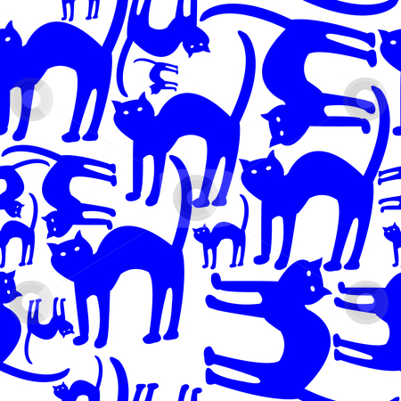To use this stock image in your creative project, please select the size you need over to the right and click the "Add to Cart" button.
Your downloaded image will come with the Cutcaster watermark removed so don’t worry about the watermark you see on this page. Blue cats pattern isolated on white background stock vector clipart, Blue cats pattern isolated on white, vector art illustration by Laschon Robert Paul