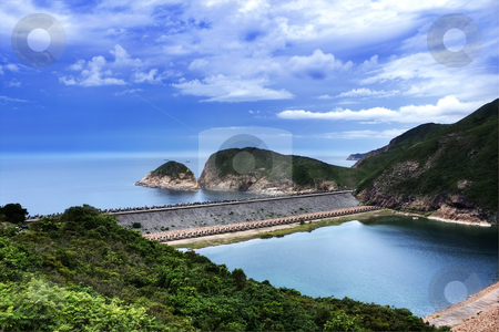 To use this stock image in your creative project, please select the size you need over to the right and click the "Add to Cart" button.
Your downloaded image will come with the Cutcaster watermark removed so don’t worry about the watermark you see on this page. Landscape stock photo, Blue sky and sea with mountains in hong kong by Keng po Leung