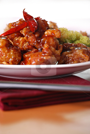 General Tso's General Tso's stock photo, Spicy General Tso's with rice by HD Connelly