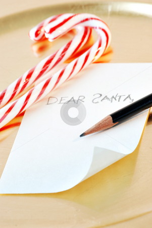 Dear santa Dear santa stock photo, Candy canes and a note to santa by HD Connelly
