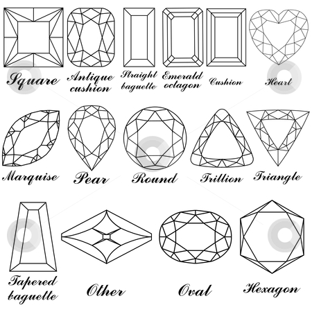 Names Of Shapes. Stone shapes and their names