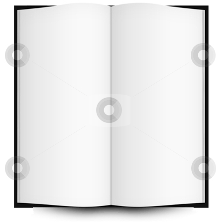 Free Clip Art Open Book. Open book with blank pages,