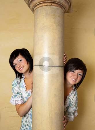 To use this stock image in your creative project, please select the size you need over to the right and click the "Add to Cart" button.
Your downloaded image will come with the Cutcaster watermark removed so don’t worry about the watermark you see on this page. Gemini girls stock photo, Gemini or Twins, this photo is part of a series of twelve Zodiac signs of astrology by Anneke