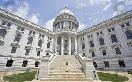 To use this stock image in your creative project, please select the size you need over to the right and click the "Add to Cart" button.
Your downloaded image will come with the Cutcaster watermark removed so don’t worry about the watermark you see on this page. Madison, Wisconsin - State Capitol stock photo, State Capitol of Wisconsin in Madison. by Henryk Sadura