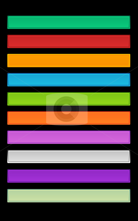 To use this stock image in your creative project, please select the size you need over to the right and click the "Add to Cart" button.
Your downloaded image will come with the Cutcaster watermark removed so don’t worry about the watermark you see on this page. Glossy web buttons stock vector clipart, Set of editable colorful glossy web buttons by Gordan Poropat