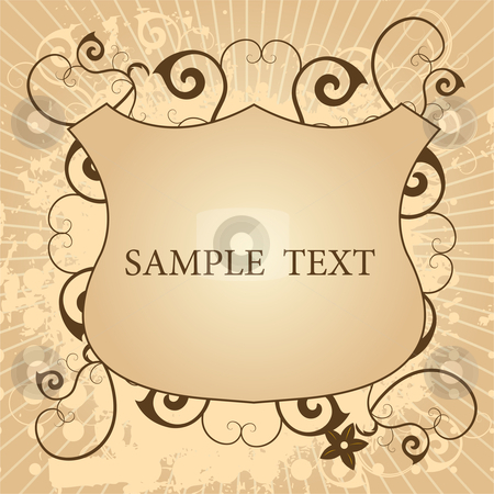 Retro style shield Retro style shield stock vector clipart, Editable vector grunge background - retro style shield with space for your text by Gordan Poropat
