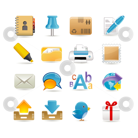 Post office set Post office set stock vector clipart, Post office set by Ika