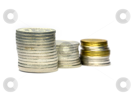 To use this stock image in your creative project, please select the size you need over to the right and click the "Add to Cart" button.
Your downloaded image will come with the Cutcaster watermark removed so don’t worry about the watermark you see on this page. Stack of coins stock photo, Stack of coins on white background by Gordan Poropat