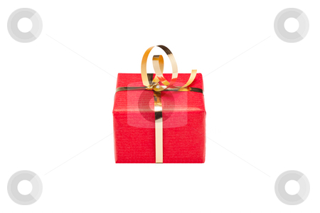 Red and Gold Xmas Gift Box Red and Gold Xmas Gift Box stock photo, Single small red and gold gift box for Xmas by Timothy Hodgkinson