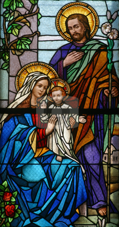 To use this stock image in your creative project, please select the size you need over to the right and click the "Add to Cart" button.
Your downloaded image will come with the Cutcaster watermark removed so don’t worry about the watermark you see on this page. Holy Family stock photo, Stained glass with Holy Family by Zvonimir Atletic