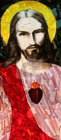 Sacred Heart of Jesus Sacred Heart of Jesus stock photo, Sacred Heart of Jesus, stained glass by Zvonimir Atletic