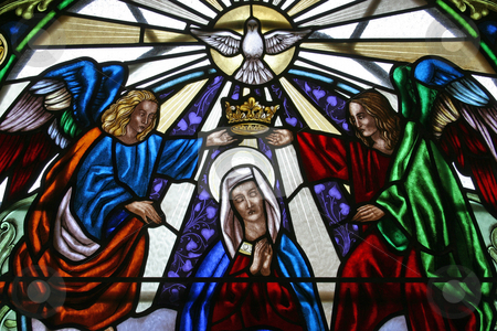 To use this stock image in your creative project, please select the size you need over to the right and click the "Add to Cart" button.
Your downloaded image will come with the Cutcaster watermark removed so don’t worry about the watermark you see on this page. Coronation of Mary stock photo, Coronation of Mary, stained glass by Zvonimir Atletic