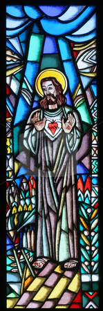 Sacred Heart of Jesus Sacred Heart of Jesus stock photo, Sacred Heart of Jesus, stained glass by Zvonimir Atletic