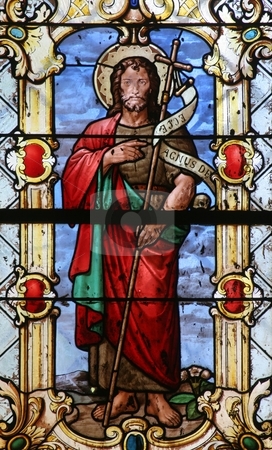 To use this stock image in your creative project, please select the size you need over to the right and click the "Add to Cart" button.
Your downloaded image will come with the Cutcaster watermark removed so don’t worry about the watermark you see on this page. Saint John the Baptist stock photo, Saint John the Baptist, stained glass by Zvonimir Atletic