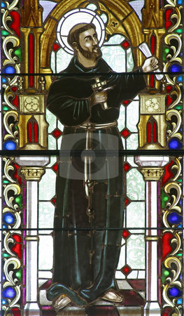 Saint Nikola Tavelic Saint Nikola Tavelic stock photo, Saint Nikola Tavelic, stained glass by Zvonimir Atletic
