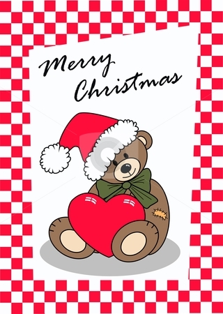 Merry christmas Merry christmas stock vector clipart, Merry christmas card with a cute bear by Popocorn