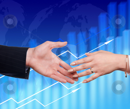 Handshake on an abstract background. Handshake on an abstract background. stock photo, Handshake on an abstract background. The symbol of a successful business. by Sergey Nivens