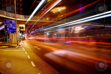 Traffic at night in Hong Kong Traffic at night in Hong Kong stock photo, Traffic at night in Hong Kong. by Keng po Leung