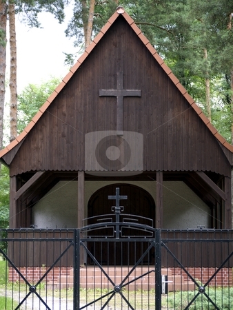 To use this stock image in your creative project, please select the size you need over to the right and click the "Add to Cart" button.
Your downloaded image will come with the Cutcaster watermark removed so don’t worry about the watermark you see on this page. Chapel in Wendisch Rietz stock photo, Small chapel in the cemetery of Wendisch Rietz, Germany by Heike Jestram