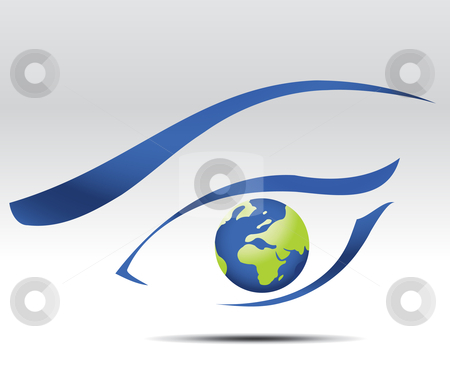Business Background Business Background stock vector clipart, Vector illustration of eye logo, future vision by Nabeel Zytoon