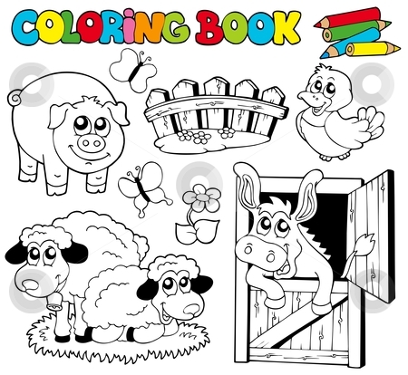 To use this stock image in your creative project, please select the size you need over to the right and click the "Add to Cart" button.
Your downloaded image will come with the Cutcaster watermark removed so don’t worry about the watermark you see on this page. Coloring book with farm animals 2 stock vector clipart, Coloring book with farm animals 2 - vector illustration. by Klara Viskova