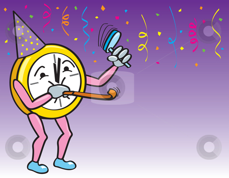 To use this stock image in your creative project, please select the size you need over to the right and click the "Add to Cart" button.
Your downloaded image will come with the Cutcaster watermark removed so don’t worry about the watermark you see on this page. New Year Clock stock vector clipart, Clock celebrating the new year just after midnight. by Jamie Slavy