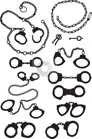 Handcuffs Silhouette Collection Handcuffs Silhouette Collection stock photo, by Sorapong Chaipanya