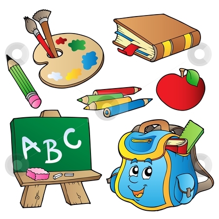 School cartoons collection School cartoons collection stock vector clipart, School cartoons collection - vector illustration. by Klara Viskova
