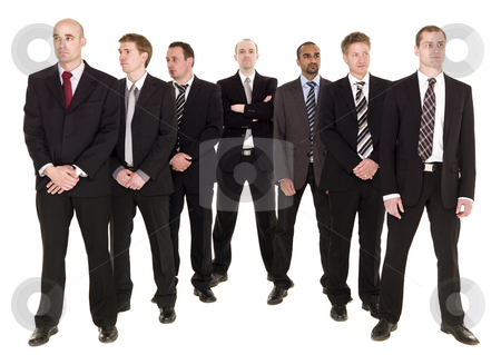 To use this stock image in your creative project, please select the size you need over to the right and click the "Add to Cart" button.
Your downloaded image will come with the Cutcaster watermark removed so don’t worry about the watermark you see on this page. Business team stock photo, Business team with the boss in the middle by Anne-Louise Quarfoth