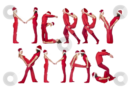 To use this stock image in your creative project, please select the size you need over to the right and click the "Add to Cart" button.
Your downloaded image will come with the Cutcaster watermark removed so don’t worry about the watermark you see on this page. Group of red dressed people forming the phrase 'MERRY XMAS' stock photo, Group of red dressed people forming the phrase 'MERRY XMAS', isolated on white. by Anne-Louise Quarfoth