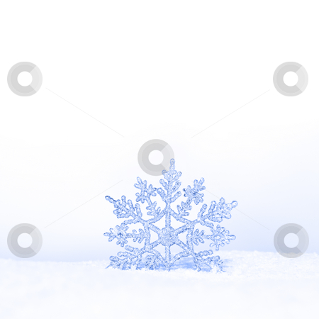Beautiful snowflake Beautiful snowflake stock photo, Beautiful silver snowflake in snow by Viktor Thaut