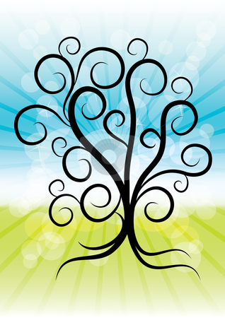 To use this stock image in your creative project, please select the size you need over to the right and click the "Add to Cart" button.
Your downloaded image will come with the Cutcaster watermark removed so don’t worry about the watermark you see on this page. Tree stock vector clipart, Abstract summer tree on shiny background, eps10 vector illustration by Milsi Art