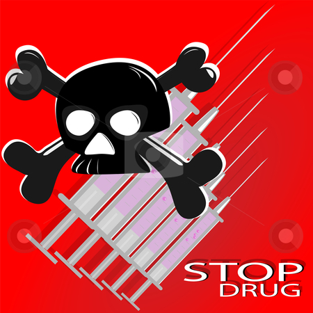 To use this stock image in your creative project, please select the size you need over to the right and click the "Add to Cart" button.
Your downloaded image will come with the Cutcaster watermark removed so don’t worry about the watermark you see on this page. The poster against drugs stock vector clipart, Skull,inscription and syringes on red background by Alina Starchenko