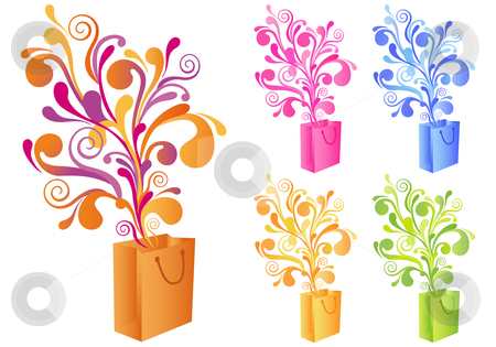 To use this stock image in your creative project, please select the size you need over to the right and click the "Add to Cart" button.
Your downloaded image will come with the Cutcaster watermark removed so don’t worry about the watermark you see on this page. Decorative shopping bag, vector stock vector clipart, Shopping bag with floral ornament, vector background by Beata Kraus