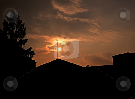 To use this stock image in your creative project, please select the size you need over to the right and click the "Add to Cart" button.
Your downloaded image will come with the Cutcaster watermark removed so don’t worry about the watermark you see on this page. Sunset on the city stock photo, Silhouette of a city with sunset sky by Fabio Alcini