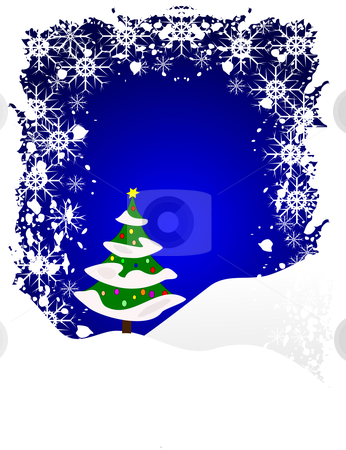 To use this stock image in your creative project, please select the size you need over to the right and click the "Add to Cart" button.
Your downloaded image will come with the Cutcaster watermark removed so don’t worry about the watermark you see on this page. A grunge winter vector background stock vector clipart, A grunge winter vector background illustration with a snow covered decorated tree on snowy hills with a blue sky with room for text by Mike Price