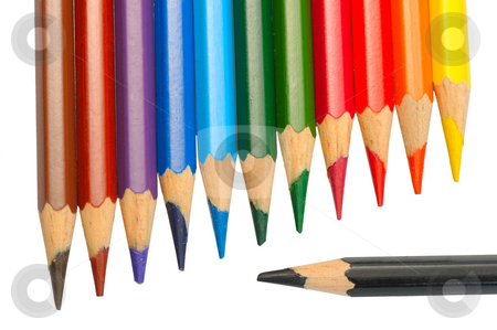 To use this stock image in your creative project, please select the size you need over to the right and click the "Add to Cart" button.
Your downloaded image will come with the Cutcaster watermark removed so don’t worry about the watermark you see on this page. Colored pencils stock photo, A set of colored pencils on a white background, isolated by Vladimir Blinov