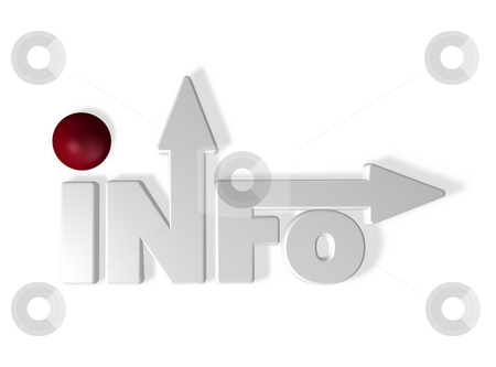 To use this stock image in your creative project, please select the size you need over to the right and click the "Add to Cart" button.
Your downloaded image will come with the Cutcaster watermark removed so don’t worry about the watermark you see on this page. Info stock photo, The word info with arrows and a red sphere - 3d illustration by J?