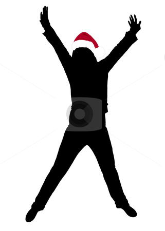 Jumping woman Jumping woman stock vector clipart, Jumping woman silhouette isolated on white by Ioana Martalogu