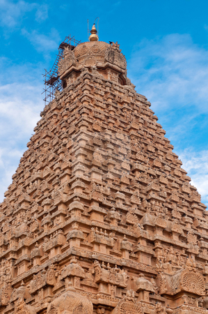 To use this stock image in your creative project, please select the size you need over to the right and click the "Add to Cart" button.
Your downloaded image will come with the Cutcaster watermark removed so don’t worry about the watermark you see on this page. Bragadeeswara Temple stock photo, by Arvind Balaraman