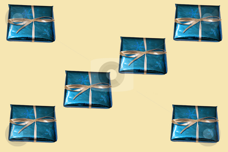 Gift Gift stock photo, Small blue Christmas gift by Wanda Anthony