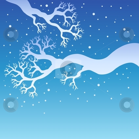 To use this stock image in your creative project, please select the size you need over to the right and click the "Add to Cart" button.
Your downloaded image will come with the Cutcaster watermark removed so don’t worry about the watermark you see on this page. Tree branches with snowy sky stock vector clipart, Tree branches with snowy sky - vector illustration. by Klara Viskova