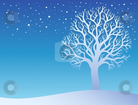 Winter tree with snow 3 Winter tree with snow 3 stock vector clipart, Winter tree with snow 3 - vector illustration. by Klara Viskova